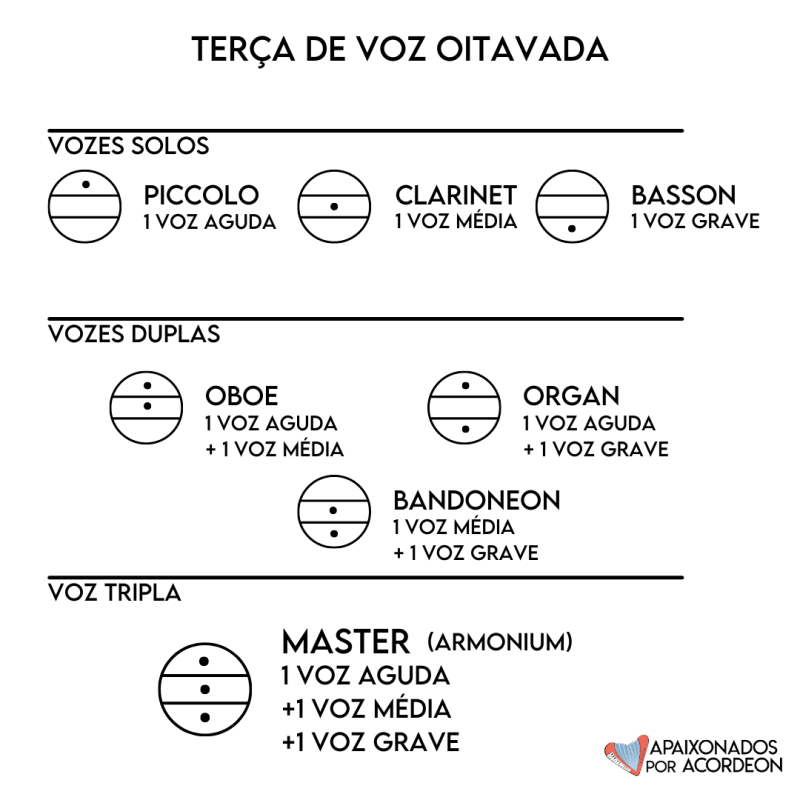 Conheça os registros do acordeon: segunda voz, terça voz e quarta de